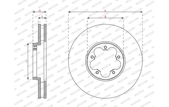 Disco de freno DDF3057C Ferodo, Imagen 3