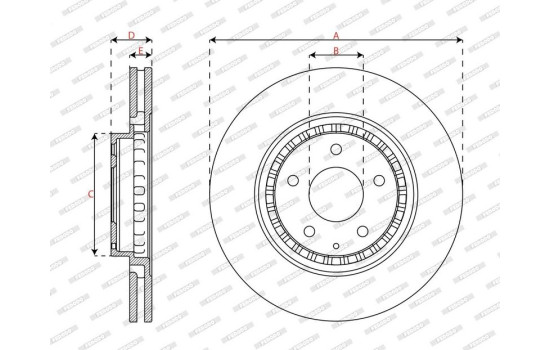 Disco de freno DDF3070C Ferodo, Imagen 3