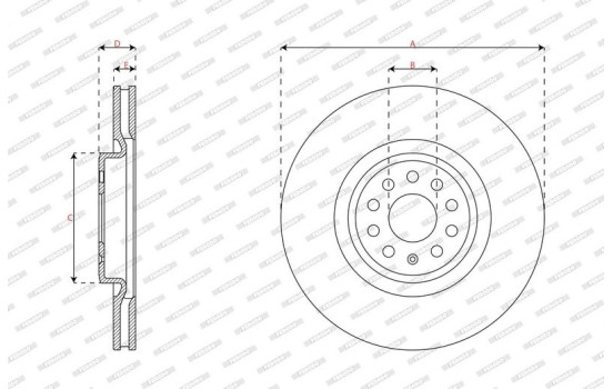 Disco de freno DDF3120C Ferodo, Imagen 4
