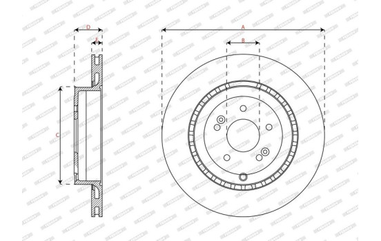 Disco de freno DDF3349C Ferodo, Imagen 2