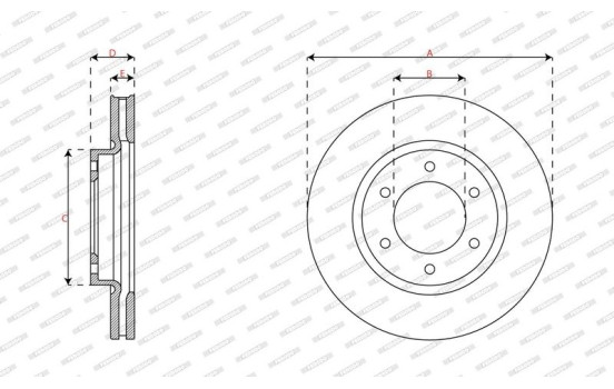 Disco de freno DDF3358C Ferodo, Imagen 2