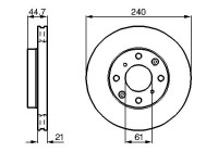 Disco de freno delantero BD102 Bosch