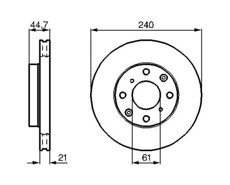 Disco de freno delantero BD102 Bosch