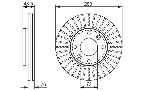 Disco de freno delantero BD1197 Bosch, Imagen 5