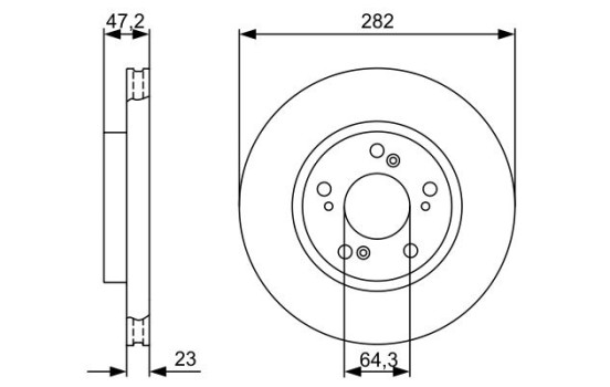 Disco de freno delantero BD1205 Bosch, Imagen 4
