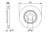 Disco de freno delantero BD1224 Bosch