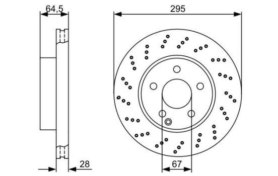 Disco de freno delantero BD1227 Bosch
