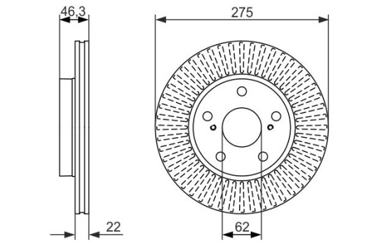Disco de freno delantero BD1229 Bosch, Imagen 4