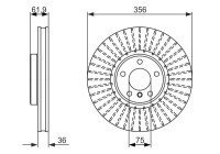 Disco de freno delantero BD1234 Bosch