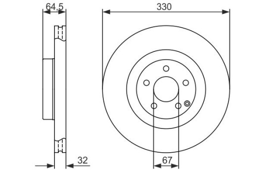 Disco de freno delantero BD1309 Bosch, Imagen 5