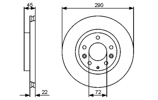 Disco de freno delantero BD1330 Bosch
