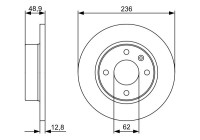 Disco de freno delantero BD1349 Bosch