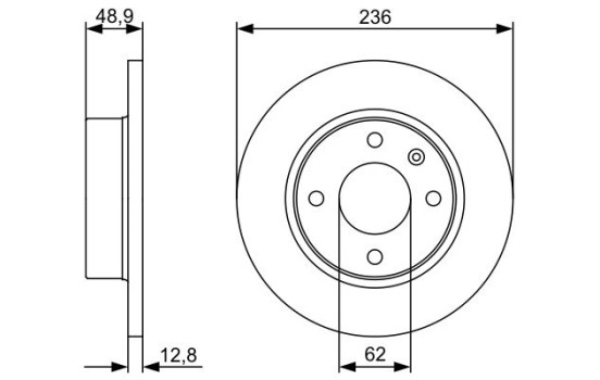 Disco de freno delantero BD1349 Bosch