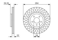 Disco de freno delantero BD1431 Bosch