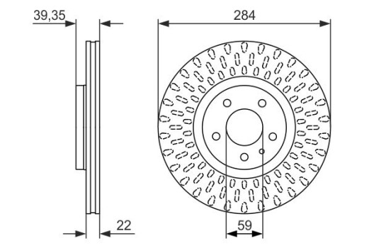 Disco de freno delantero BD1431 Bosch