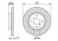 Disco de freno delantero BD1459 Bosch