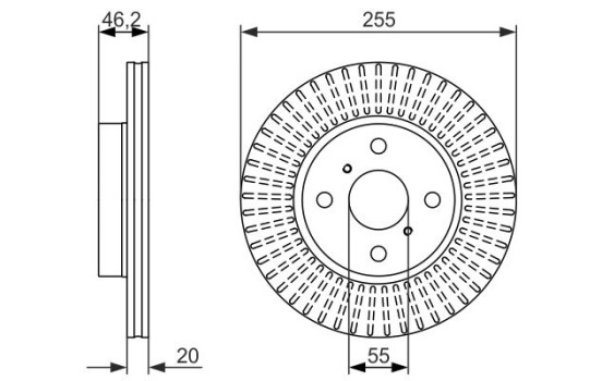Disco de freno delantero BD1459 Bosch
