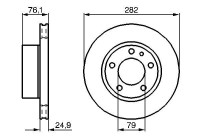 Disco de freno delantero BD172 Bosch