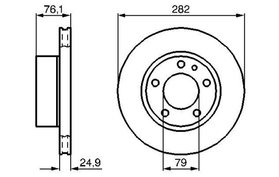 Disco de freno delantero BD172 Bosch