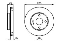 Disco de freno delantero BD174 Bosch