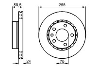 Disco de freno delantero BD211 Bosch