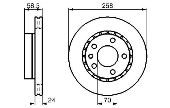 Disco de freno delantero BD211 Bosch