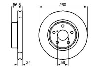 Disco de freno delantero BD238 Bosch