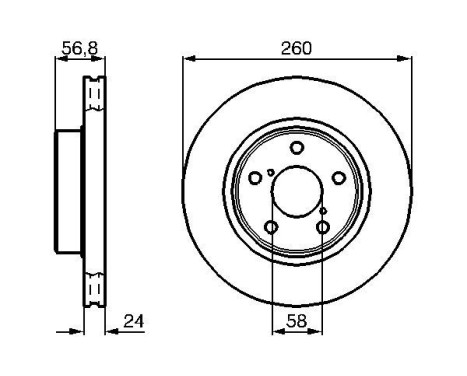 Disco de freno delantero BD238 Bosch