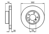 Disco de freno delantero BD260 Bosch