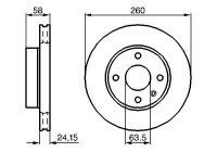 Disco de freno delantero BD286 Bosch