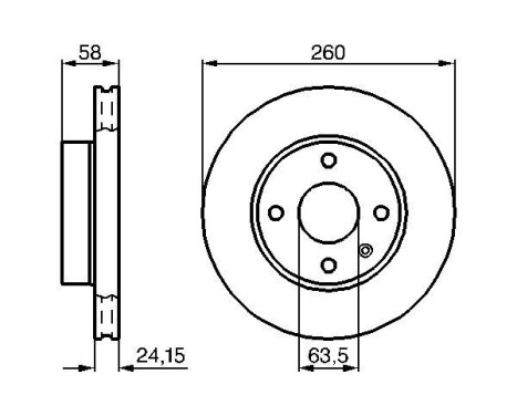Disco de freno delantero BD286 Bosch