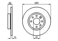 Disco de freno delantero BD322 Bosch