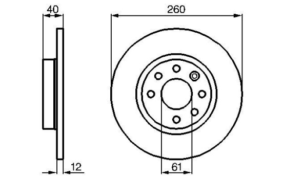 Disco de freno delantero BD322 Bosch