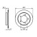 Disco de freno delantero BD353 Bosch, Miniatura 3