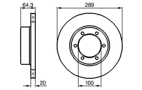 Disco de freno delantero BD384 Bosch, Imagen 3