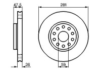 Disco de freno delantero BD391 Bosch