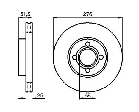 Disco de freno delantero BD471 Bosch
