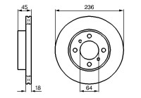 Disco de freno delantero BD494 Bosch