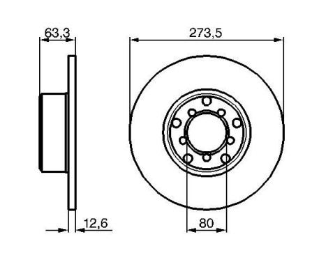 Disco de freno delantero BD53 Bosch