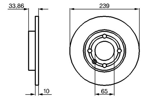 Disco de freno delantero BD538 Bosch, Imagen 5