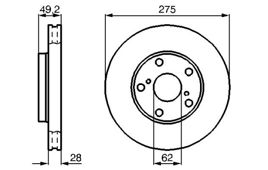 Disco de freno delantero BD550 Bosch, Imagen 5