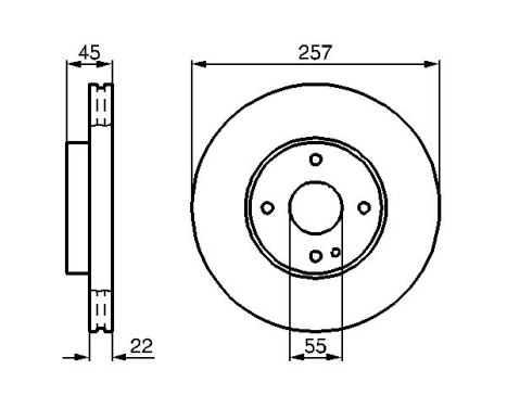 Disco de freno delantero BD556 Bosch