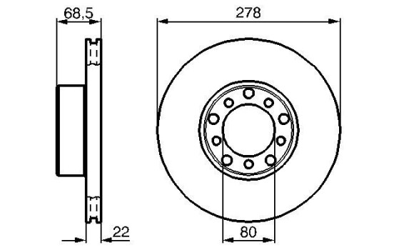 Disco de freno delantero BD56 Bosch, Imagen 2