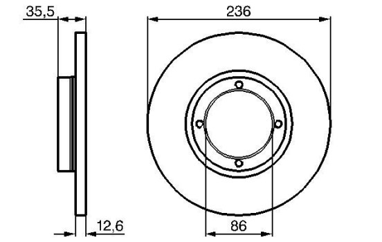 Disco de freno delantero BD626 Bosch, Imagen 5