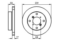 Disco de freno delantero BD634 Bosch