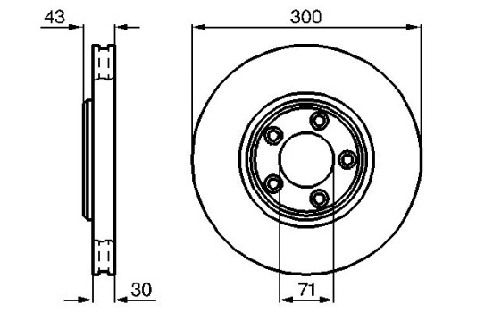 Disco de freno delantero BD688 Bosch, Imagen 4