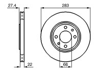 Disco de freno delantero BD734 Bosch