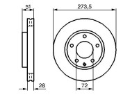 Disco de freno delantero BD907 Bosch