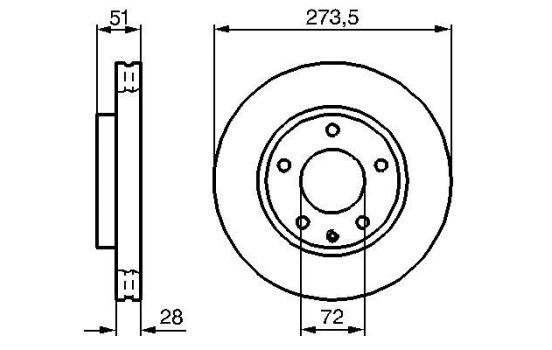 Disco de freno delantero BD907 Bosch