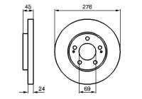 Disco de freno delantero BD922 Bosch